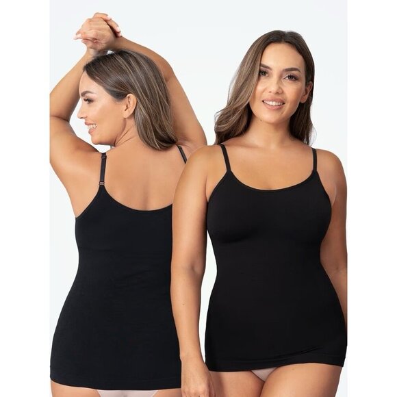 Shapermint All Day Every Day Scoop Neck Cami Sz Small Black 62001 Smoothing Tank - Picture 1 of 9